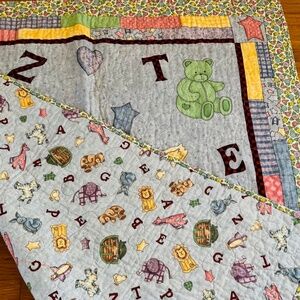 Toddler Quilt • Alphabet & Animals •